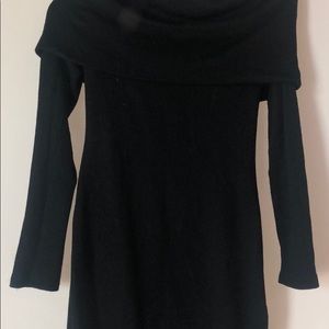 Off the shoulder sweater mini dress